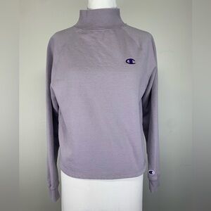 Champion Lavender Mock Neck Raglan Sweatshirt